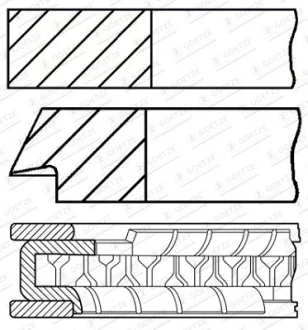 Комплект поршневих кілець BMW - N42B18, N46B18, 84.00mm STD GOETZE 0842980000