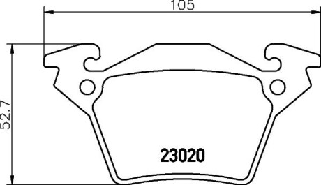 Колодки гальм. диск. зад. DB Vito 97- Hella pagid 8DB 355 008-641 (фото 1)