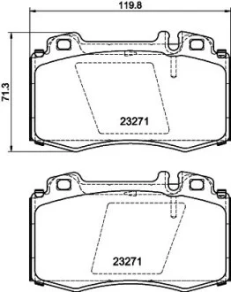 Тормозные колодки перед. W220/W163/R129-230 Hella pagid 8DB355008-691