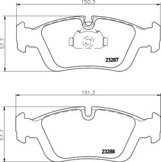 Гальмівні колодки передні BMW 3 (E36/E46) 90-09 (ATE) Hella pagid 8DB355008-741