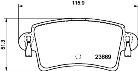 Гальмивнi колодки диск. задн. Renault Master 98- / Nissan Interstar 02- / Opel Movano 98- Hella pagid 8DB 355 009-421