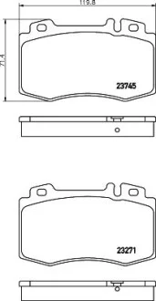 Тормозные колодки перед MB C32 AMG/E320-500 01> Hella pagid 8DB355010-101