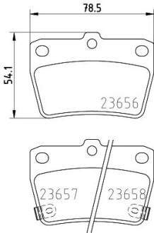 Колодки тормозные задние Toyota RAV4 94-05 (akebono) Hella pagid 8DB355010-521 (фото 1)