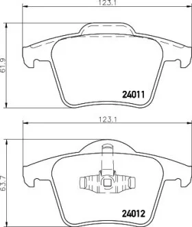Гальмiвнi колодки дискові зад. Volvo XC 90 02-> Hella pagid 8DB 355 010-801