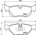 Гальмівні колодки дискові задні BMW 3 (E90/E90N) 320d 05-/X1 (E84) 09- Hella pagid 8DB 355 011-301 (фото 1)