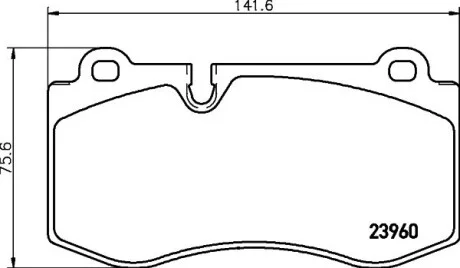 Гальмівні колодки перед. MB W221 05-13 (brembo) Hella pagid 8DB355011-401