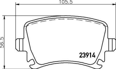 Колодки гальмівні дискові комплект; задн. Hella pagid 8DB 355 011-771