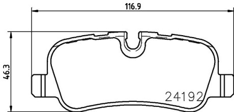 Тормозные колодки дисковые зад. Land Rover Discovery, Range Rover / Sport 2.7Td-5.0I 03.02- Hella pagid 8DB 355 011-981 (фото 1)