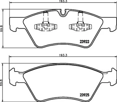 Тормозные колодки перед W164 ML/X164 GL 05> Hella pagid 8DB355012-011