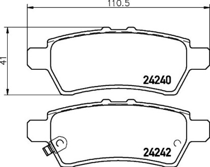 Тормозные колодки зад. Nissan Pathfinder 05- (Tokico) Hella pagid 8DB355012-081 (фото 1)