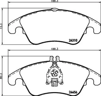 Тормозные колодки дисковые перед. DB klasa W 204 C 280,320,350 07- Hella pagid 8DB 355 012-621
