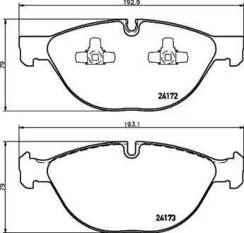 Тормозные колодки дисковые перед. BMW X5 E70, F15 X6 E71, F16 07- Hella pagid 8DB 355 012-661