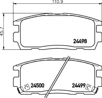 Гальмівні колодки дискові зад. Chevroler Captiva/Opel Antara 2.4, 3.2 V6 06- Hella pagid 8DB 355 012-951 (фото 1)