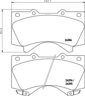 Тормозные колодки перед. Toyota Land Cruiser 08- (advics) Hella pagid 8DB355013-151