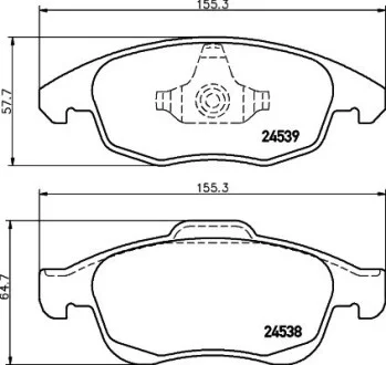 Гальмівні колодки дискові перед. Citroen C4 Picasso 1.8i 16V/1.6HDI 07- Hella pagid 8DB 355 013-341