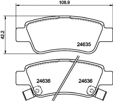 Тормозные колодки дисковые зад. Honda C-RV VIII 07- Hella pagid 8DB 355 013-591