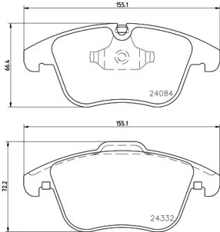 Тормозные колодки дисковые перед. Citroen C5 III// Peugeot 407, 508 1.6-2.2Hdi 05.04- Hella pagid 8DB 355 013-731