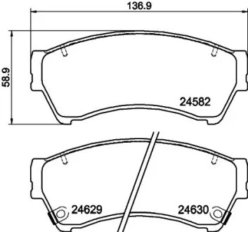 Гальмівні колодки перед. Mazda 6 1.8, 2.0 MRZ 07- Hella pagid 8DB 355 013-761