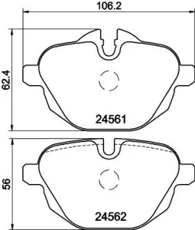 Тормозные колодки дисковые зад. BMW 5 (F10), 5 Touring (F11), X3 (F25), Z4 (E89) 09 - Hella pagid 8DB 355 013-921