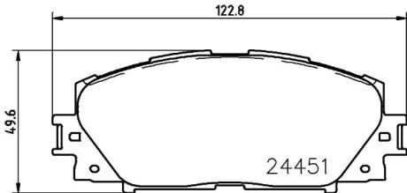 Гальмівні колодки диск. передні Toyota Prius 1.5/1.8 09- Hella pagid 8DB 355 014-311 (фото 1)