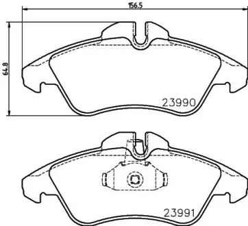 Тормозные колодки дисковые перед. DB Sprinter 208D / Sprinter 208E / Sprinter 210D / Sprinter / VW LT 95- Hella pagid 8DB 355 014-481
