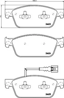 Гальмівні колодки перед T5 09- (R17) Hella pagid 8DB355014-981