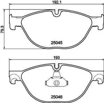Гальмівні колодки перед. BMW 5(F10)/5(F11)/6(F12)/6(F13)6 GRAN COUPE 08- Hella pagid 8DB355015-251
