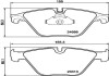 Тормозные колодки перед. BMW 5 (F10) 10- (ATE) (155,1x68,5x18,9) HELLA PAGID 8DB355015-261