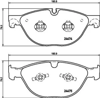 Колодки гальмівні дискові комплект; передн. Hella pagid 8DB355015701