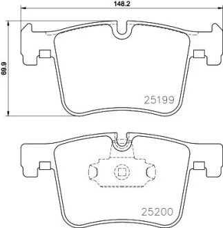 Гальмівні колодки перед. BMW F20-F35/F80-F87 2.0-3.5 i/d 10- Hella pagid 8DB355015-781