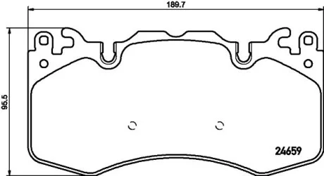 Тормозные колодки дисковые передние Land Rover Range Rover III 09-, Range Rover Sport 09- Hella pagid 8DB 355 016-151