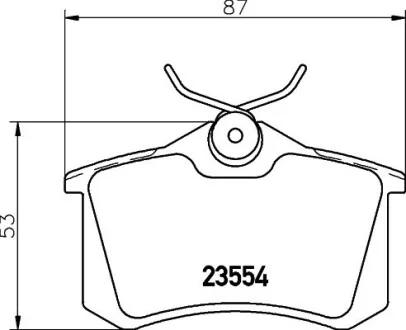 Тормозные колодки дисковые зад. Citroen / Peugeot / Renault / VAG (17mm) Hella pagid 8DB 355 018-111