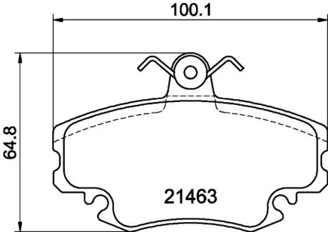 Тормозные колодки Logan/Sandero/Megane I/Clio 98- Hella pagid 8DB355018-131