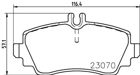 Гальмівні колодки передні MB A-class (W168) 97-04 (TRW) HELLA PAGID Hella pagid 8DB355018-281