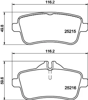 Колодки гальмівні комплект Hella pagid 8DB355019741