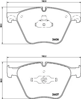 Тормозные колодки дисковые перед. BMW 5GT, 7 F01 09.09- Hella pagid 8DB 355 020-121