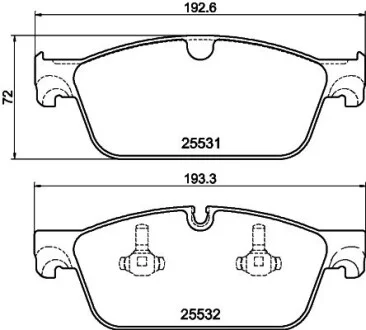 Колодки гальмівні дискові комплект; передн. Hella pagid 8DB 355 020-141