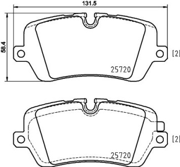 Гальмівні колодки диск.задні Range Rover IV 3.0D-5.0 12- Hella pagid 8DB355020-361 (фото 1)