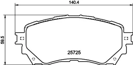 Гальмівні колодки дискові. Mazda 6 2.0-2.5 12- Hella pagid 8DB 355 020-901