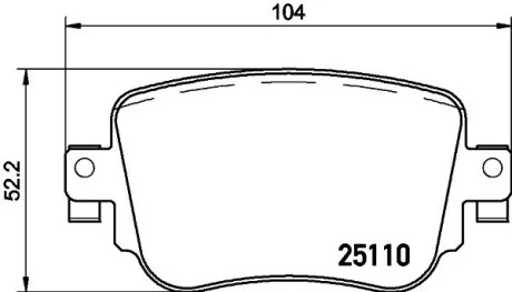 Тормозные колодки зад. VAG A1 / Q3 / Skoda Octavia / Caddy IV / Sharan 2012- Hella pagid 8DB 355 021-291