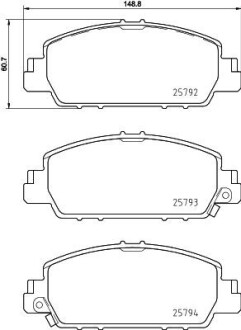 Гальмивнi колодки дисковые Honda Accord 2.4-3.5 15- Hella pagid 8DB 355 021-471 (фото 1)