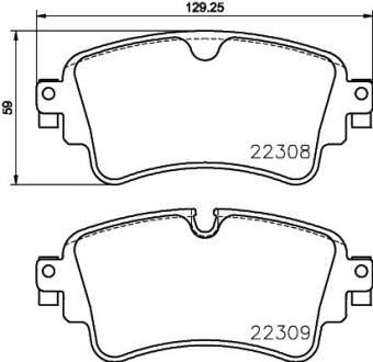 Гальмівнi колодки дисковi зад. AUDI A4, A4 ALLROAD, A5, Q5, Q7 1.4-3.0DH 01.15- Hella pagid 8DB 355 024-791 (фото 1)