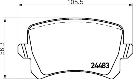 Колодки гальмівнi зад. Audi A6, Q3 Seat Alhambra Passat, Passat Alltrack, Passat CC, Sharan, Tiguan 1.4-4.2 05.04- Hella pagid 8DB 355 025-331