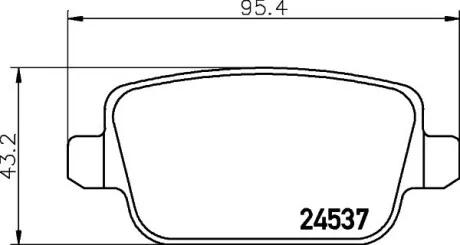 Гальмівні колодки зад. Focus/Galaxy/Kuga/Mondeo/S80/V70/XC70 06- 1.6-4.4 Hella pagid 8DB355025-351