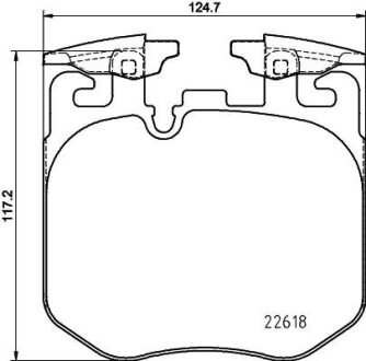 Колодки гальмівні, дискове гальмо Hella pagid 8DB355039461 (фото 1)