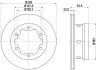 Гальмівний диск заднiй DB Sprinter Series (W906)/Sprinter Series (W903)/Sprinter Series (W904)/LT (95-06) Hella pagid 8DD 355 105-811 (фото 1)