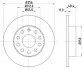 (260mm) Диск гальмівний зад. Skoda Octavia 04-/Caddy 04-/Golf 03-/Jetta 05-/Touran 03- Hella pagid 8DD 355 109-641 (фото 4)