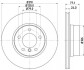 Гальмівний диск перед. BMW 520i/525i/525d(E60) 7.03-(310x24mm Hella pagid 8DD355109-901 (фото 4)