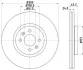 Диск тормозной передний Renault Scenic / Grand Scenic 1.5d dci 04-09 Hella pagid 8DD 355 113-061 (фото 4)