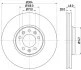 Тормозной диск перед Scudo/Jumpy 07- Hella pagid 8DD355113-671 (фото 4)